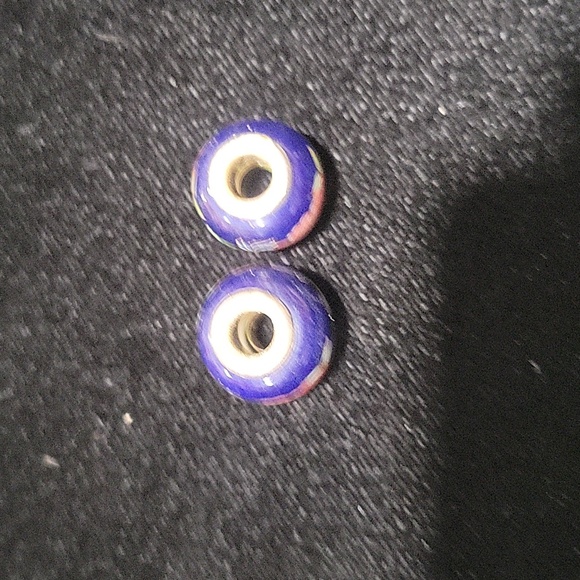 925 Glass beads/charms. Matching pair. - Picture 5 of 6